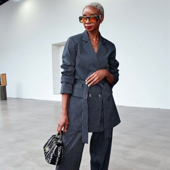 The Drop Sky Captain Striped Pantsuit by @signedblake, NWT! Size 2X - Picture 1 of 15